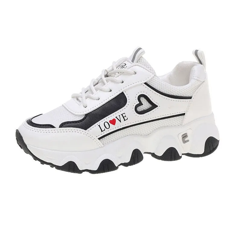 Daddy Women's 2020 Autumn and Winter New Students Korean Version of All-match Sports Casual Travel White Running Shoes Trend