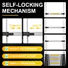 [US Local Warehouse] 4.4m Telescoping Ladder with 2 Triangle Stabilizers Portable Folding Loft Ladder