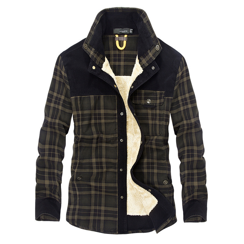 Long Sleeve Plaid Shirt Coat