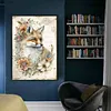 (Big Size) Vintage Poster Fox - 11CT Stamped Cross Stitch 40*60cm/15.75*23.62in（Poster Cross stitch）