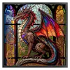 Stained Glass Dragon-11CT Counted Cross Stitch Kit(40*40cm)