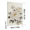 White Flowers DIY Pearl Painting Kit with Frame 30x40cm Pearl Gem Paintings Picture Arts Craft for Adults Beginners Gift Home Wall Decor