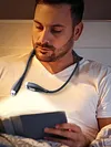 LED Neck Reading Light Flexible Book Light Adjustable Rechargeable Flashlight