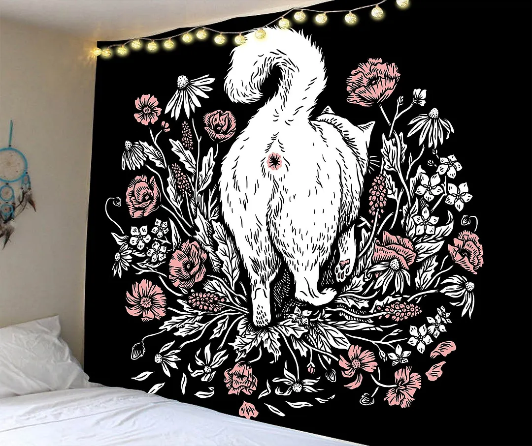 India Manada Wall Hanging Tapestry 3D Printed Animal Natural Sofa Backgound Wall Tapestries Bohemian Wolf Tiger Lion House Decor