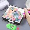 Cat Leather Diamond Art Note Box with 160 Sheets of Paper for Adults Beginners