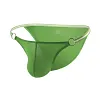 Sexy Hollow Bikini Briefs for Men Ice Silk Low Rise Bulge Pouch Underwear