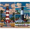 (2-Pack)Lighthouse-Full Round Diamond Painting 30*60CM