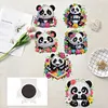 (US Local)6Pcs Acrylic 2D Flat Pandas Diamond Painting Fridge Magnet for Fridge Whiteboard