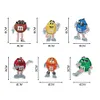 6pcs/set DIY Diamond Painting Chocolate Beans Keychains Kit
