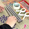 2 sections/set Coiled Tube Retainer Compact Structure Fork Tubes Threaded Pipe for Cross Stitch