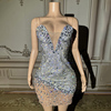 GOOSHOE Sleeveless Diamond Prom Dresses Plus Size Womens Party Wear