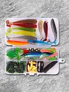 86Pcs/Set Lure Kit Metal Spinner Lures Soft Lure Minnow Hooks Simulation Bait