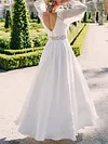 Deep V-Neck Split-Joint Long Sleeve Empire Simple Maxi Dress