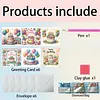 6pcs Diamond Painting Happy Birthdays to You Greeting Card with Envelope for Family Friends Holiday Gift Congratulations