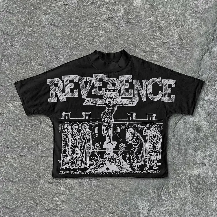 Fear Of God Sketch Style Graphics Cropped T-Shirts
