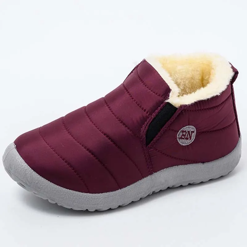 Women's Warm Shoes Casual Snow Platform Boots Cotton Fabric Waterproof Non-Slip Fur Women Boots Winter Female Shoes Botas Mujer