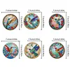 6pcs/set DIY Special-shaped Diamond Painting Wall-mounted Key Hook Kit (Hummingbird)