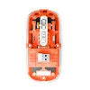 Wireless Bluetooth 5.1 and 2.4G Mini Lightweight Mouse, Transparent Clear and Cool, Bluetooth Silent Mouse