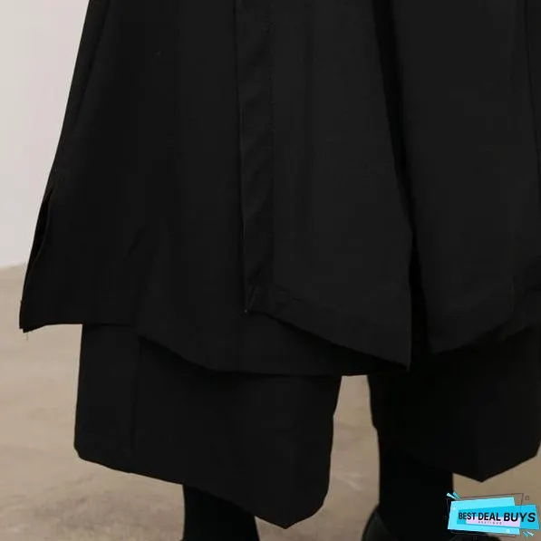Women Pleated Trendy Fashion New Elastic Waist Wide Leg Pants