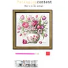 Diamond Painting Wooden Double-Sided Vase Tulips Ornaments Kit with Photo Frame Desktop