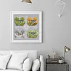 (Stamped/Counted) Four Seasons - 14CT 2 Strands Cross Stitch 33*33cm/12.99*12.99in(Brand)