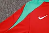 Joyfball 2024/2025 Portugal Half-Pull Training Suit Red Football Shirt
