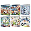 (US Local)6PCS DIY Diamond Art Greeting Cards Congratulations Cards & Gifts (Football)