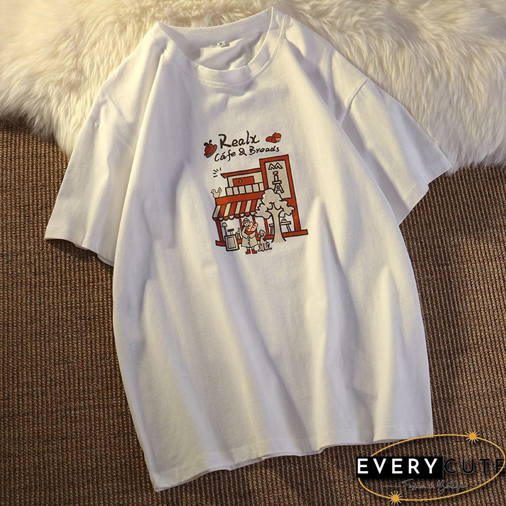 Unisex Vintage Short Sleeve Loose T-Shirt