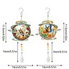 2pcs DIY Diamond Painting Flower Butterfly Bee Wind Chimes Crystal Window Suncatcher Craft Set Birthday Gifts Home Garden Decor