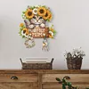 (US Local)Wooden Special Shape Cat 2 Hooks Diamond Painting Hook Rail for Wall Cabinet