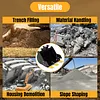 [US Local Warehouse] 400mm Bucket Metal Trenching Digger for Most 0.8-1.8 Ton Small Diggers Mini Excavator Digging Bucket Attachment 0.98in Hole 3.46in Center Wheelbase Mini Excavator Attachment w/ Metal Teeth
