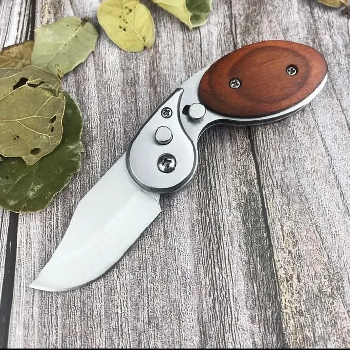 🔥Last Day Promotion- 🎄Wood Handle Outdoor Mini Folding Knife