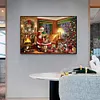 (Big Size)Santa Claus Counting Gifts - 11CT Stamped Cross Stitch - 60*45cm - Xmas