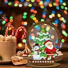 >SALE<Wooden Christmas Table Top Diamond Painting Ornament Kits Xmas Home Decor (F)