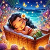 Sleeping Princess Moana - 18CT Stamped Cross Stitch - 30*30cm - Disney