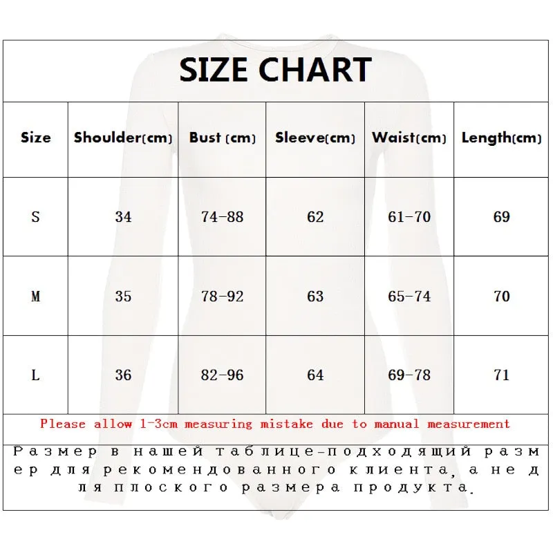 Sexy Women's Bodysuit Fashion Long-sleeve Round Neck Slim Body All-match Bottoming One-Piece Cotton Bodysuit for Female Girls