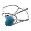 Men's Sexy Large Pouch Cotton Hollow Thong