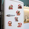 (US Local)6PCS  Xmas DIY Crystal Refrigerator Magnet for Home Decor (Christmas Dog)