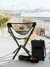 Outdoor Camping Folding Chair, Support 550 Lbs, X-Shaped Steel Frame Fixed, Fully Cushioned Seat and Back, Beach, Fishing, Trip, Picnic