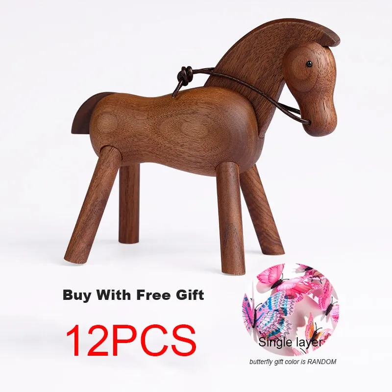home decoration accessories walnut wood horse decoracao para casa decor decoracion hogar moderno  maison vintage decor figurine
