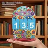 DIY Wooden Annual Reading Count Ornament  Year's Reading Tracker Desk Kit Track up to 999 Books, Comes with a Base