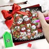 6PCS Diamond Painting Xmas Snowman Greeting Cards Congratulations Cards & Gifts