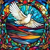 Flying Pigeon Glass Painting-Paint by Numbers Acrylic Painting 40*40CM