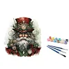 (US Local)Paint By Numbers Kit On Canvas DIY Oil Art Santa Claus Picture Home Decor40x40cm