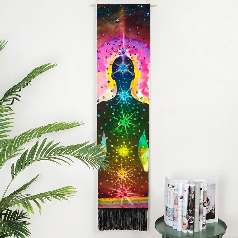 Lifelike Snake Wall Hanging Phase Tapestry Bohemia Tarot Tassel Tapestry Boho Mandala Art Tapestries For Bedroom Office Decor