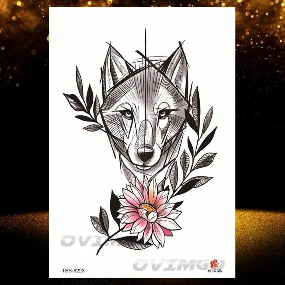 Sdrawing Lotus Flower Temporary Tattoos Fake Jewelry 3D Beauty Rose Tattoo Sexy Body Art Arm Painting Tatoo Sticker For Women