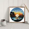 Sunset-14CT Stamped Cross Stitch Kit(31*31cm)