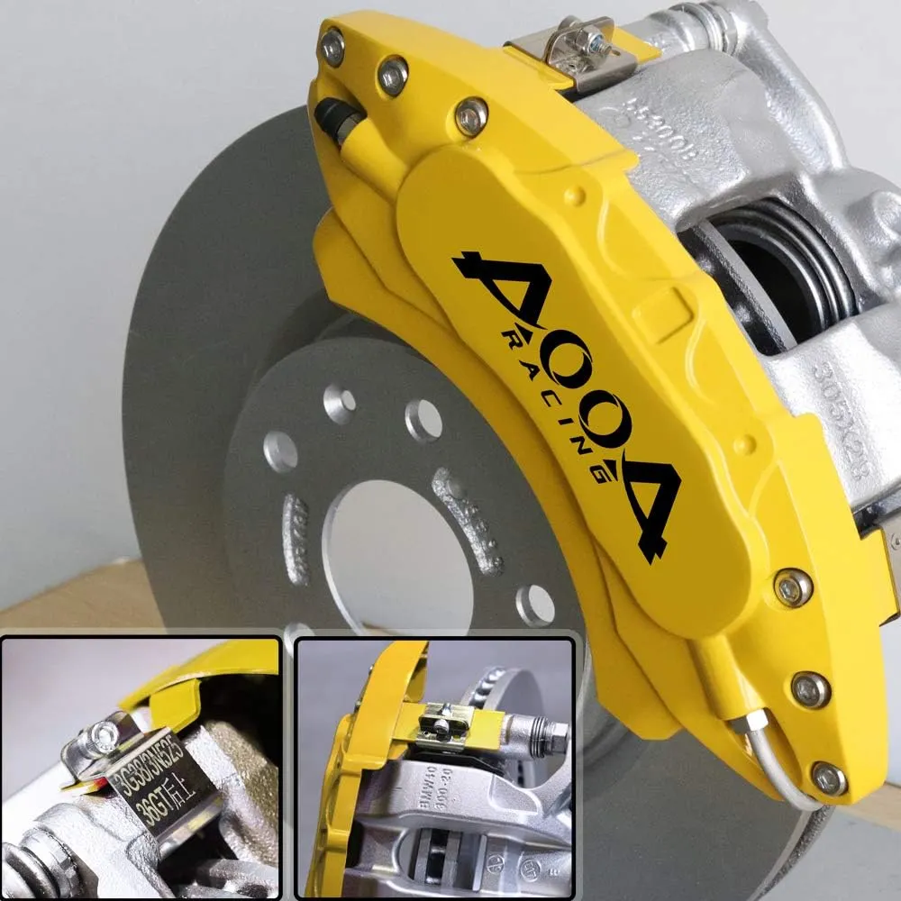 Car caliper modification: Aluminum alloy brake caliper cover decoration (aluminum alloy screw fixing type)