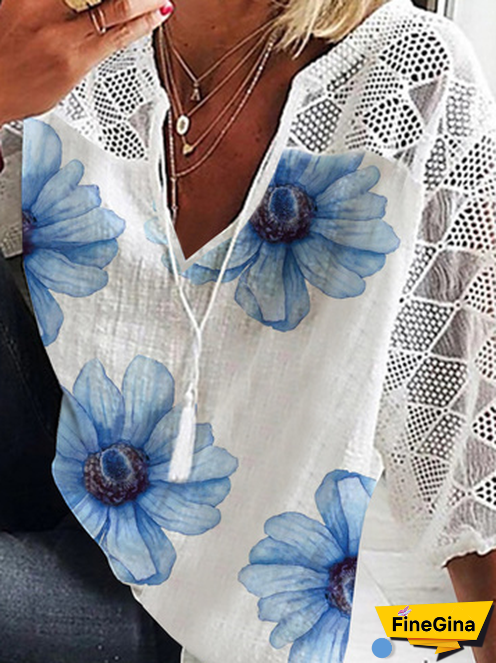 Floral Casual Short Sleeve Tops