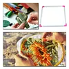 (US Local)Rectangle Embroidery Hoop Cross Stitch Frame Plastic Clip Frame (60x40cm)
